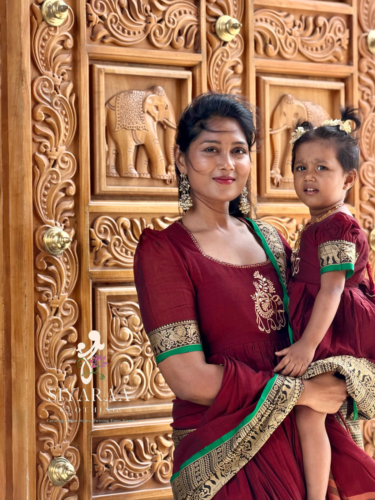 SIYA140 | Meher Handloom Cotton Gathered Anarkali (Combo)