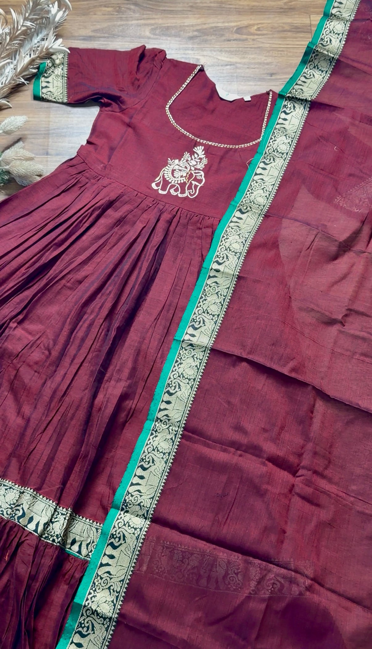 SIYA140 | Meher Handloom Cotton Gathered Anarkali (Combo)