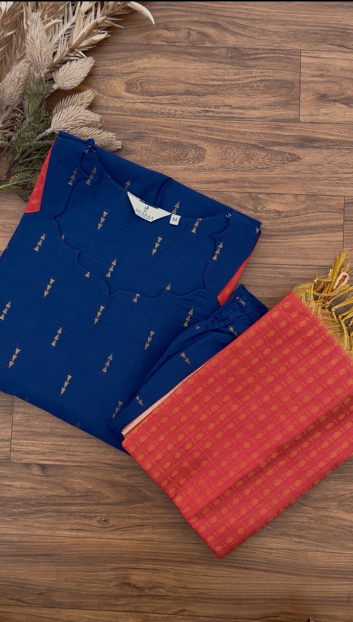 SIYA117 Blue| Aira raw silk kurta set (3 Piece)