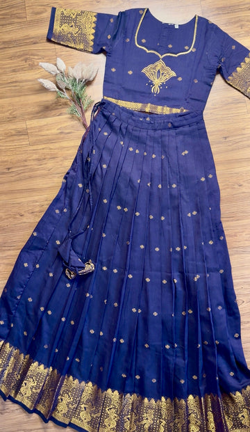 SIYA167 Purple| Tara Pleated skirt and top for Women (Without Dupatta)