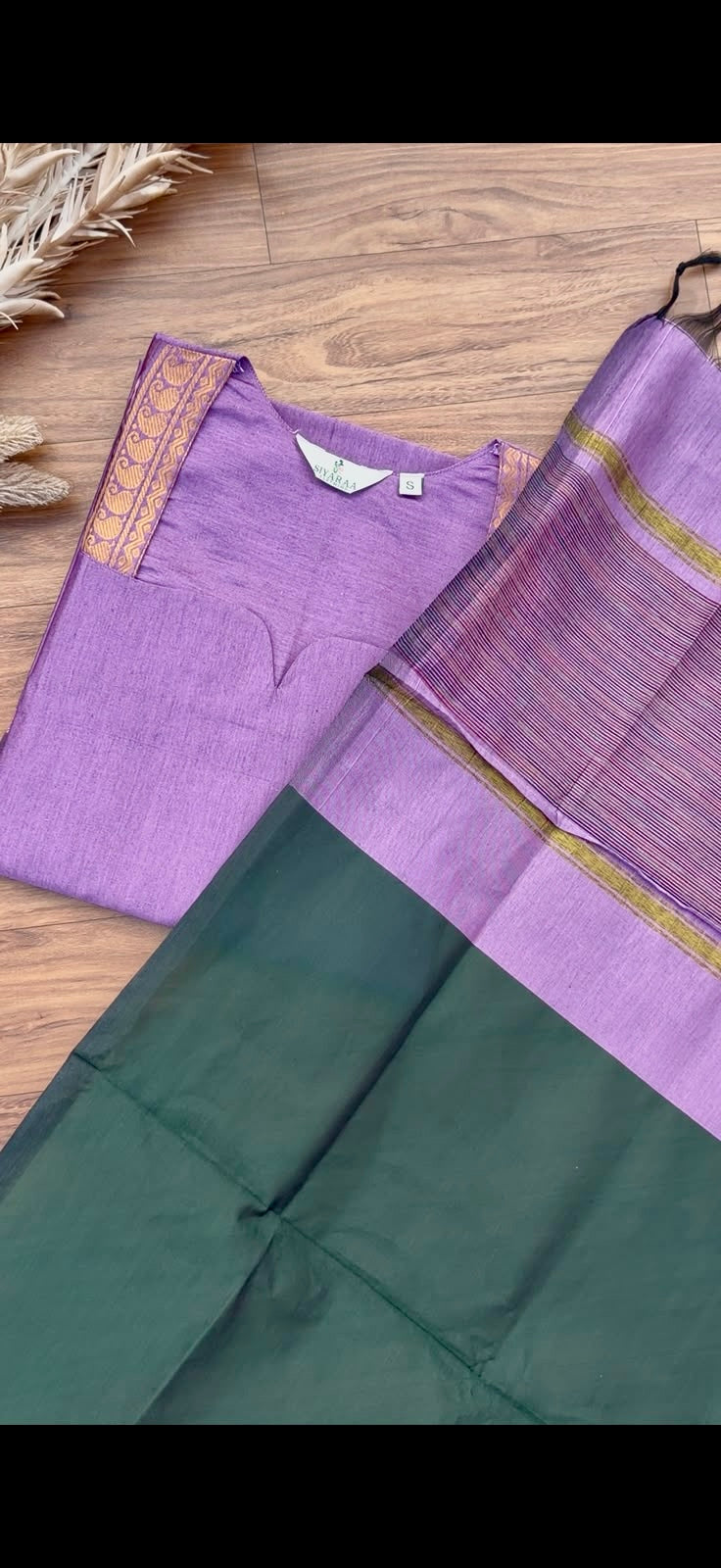 SIYA136 Lilac | Varnika Pochampally Seiko Silk Kurta Set (3-Piece)