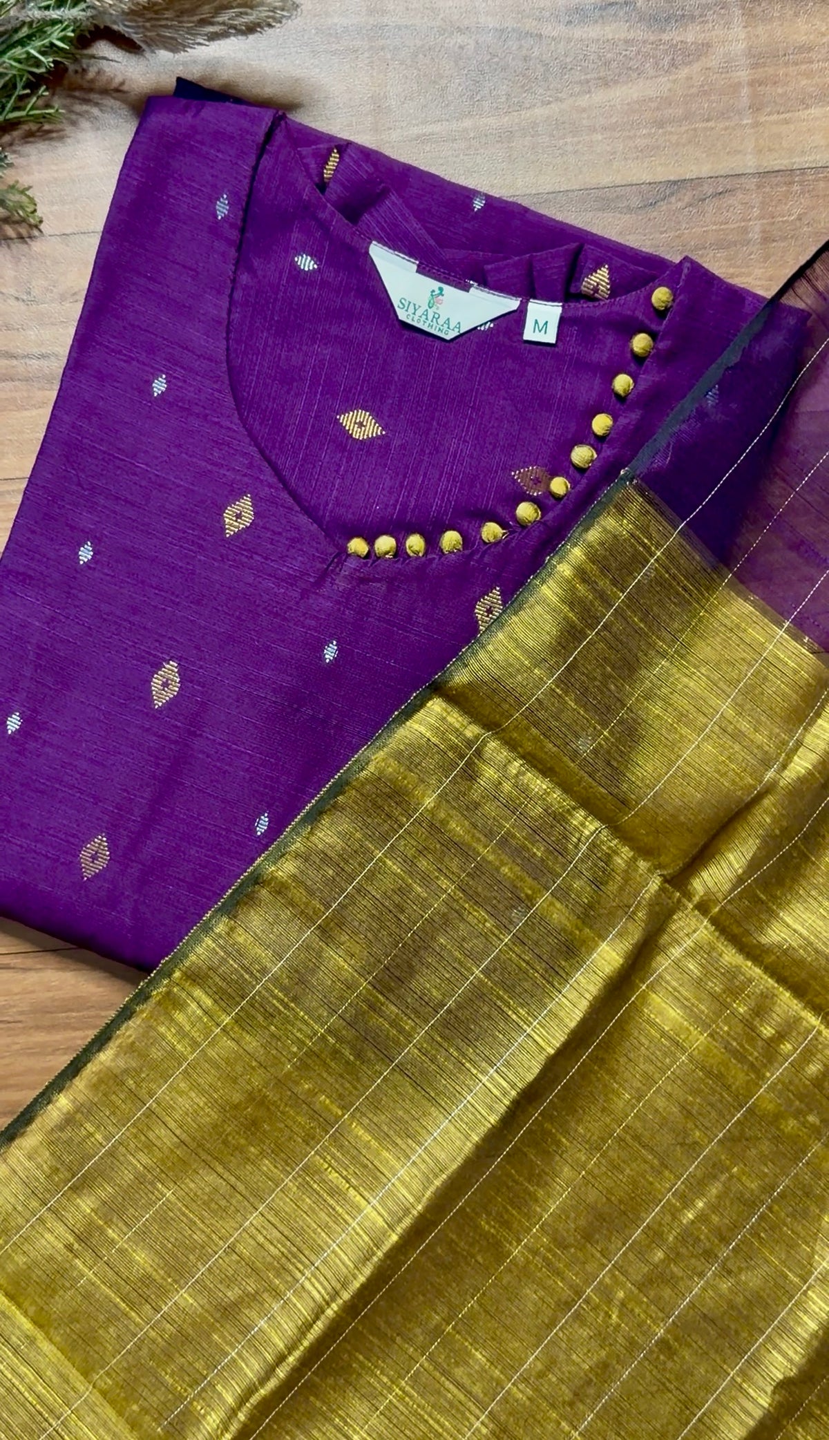SIYA169 Magenta|Tamira Raw Silk Kurta Set(3-Piece)
