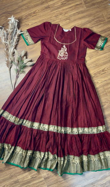 SIYA140 | Meher Handloom Cotton Gathered Anarkali (Combo)