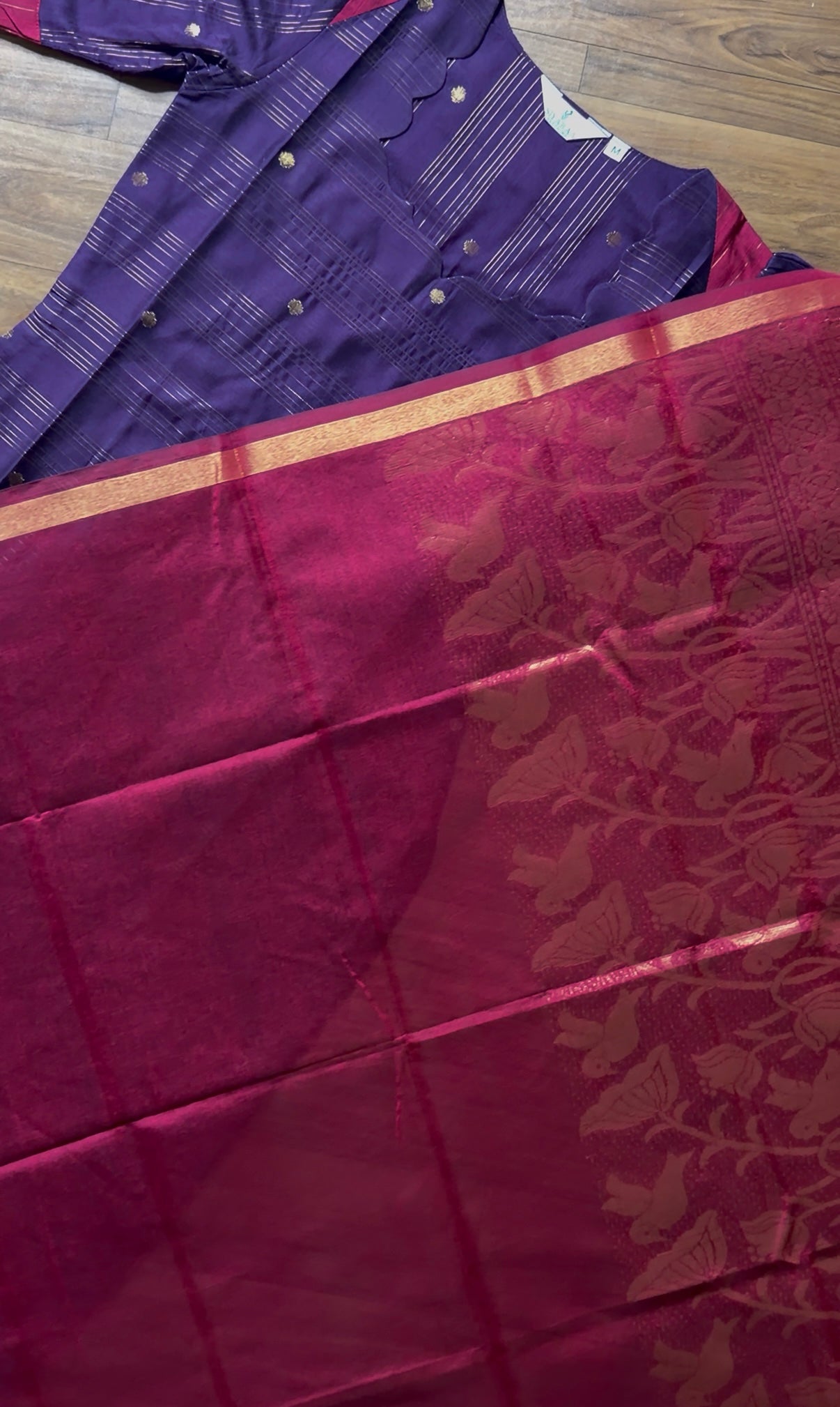 SIYA149 Purple| Iniya Premium raw silk kurta set (3 Piece)