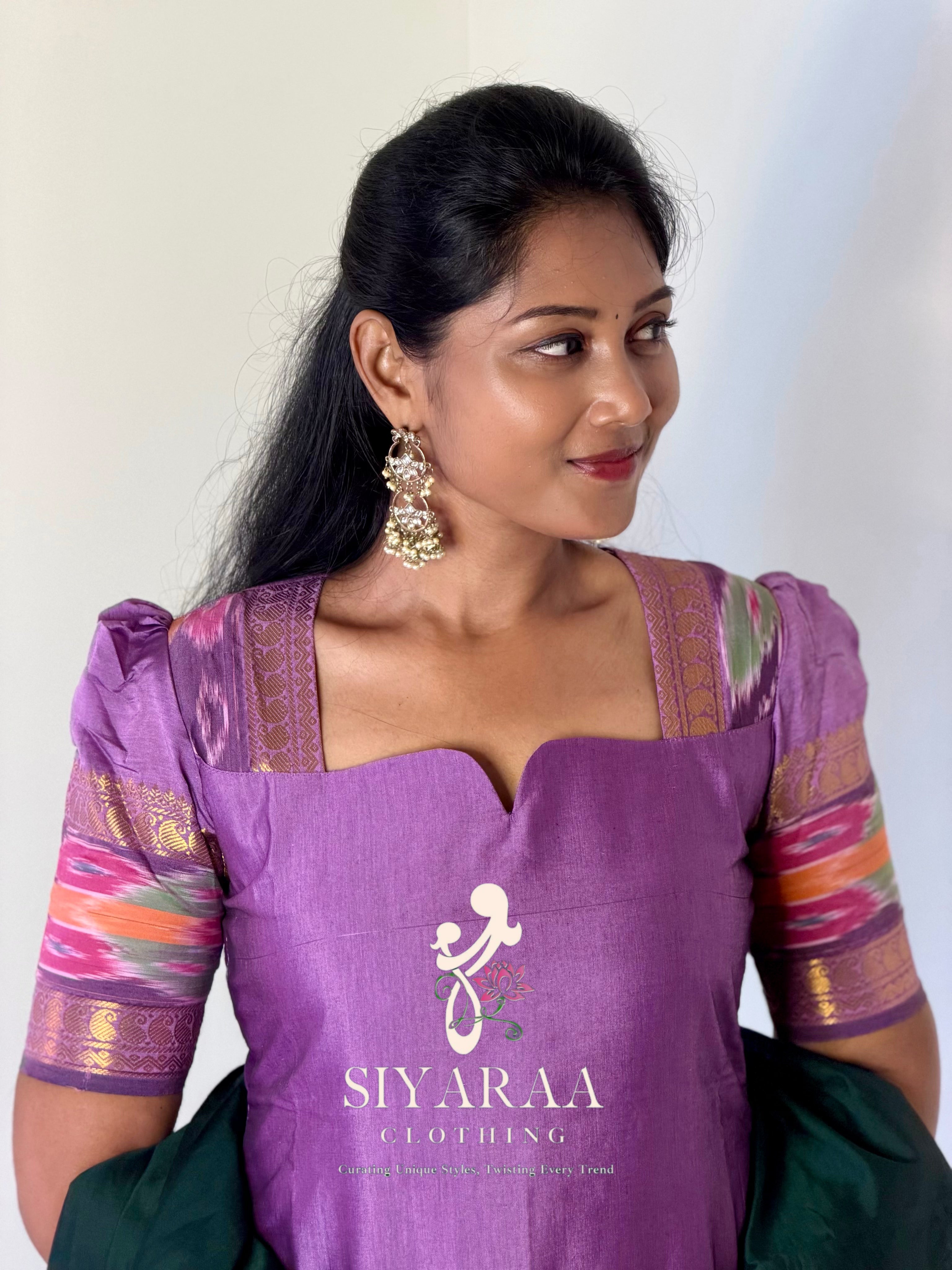 SIYA136 Lilac | Varnika Pochampally Seiko Silk Kurta Set (3-Piece)