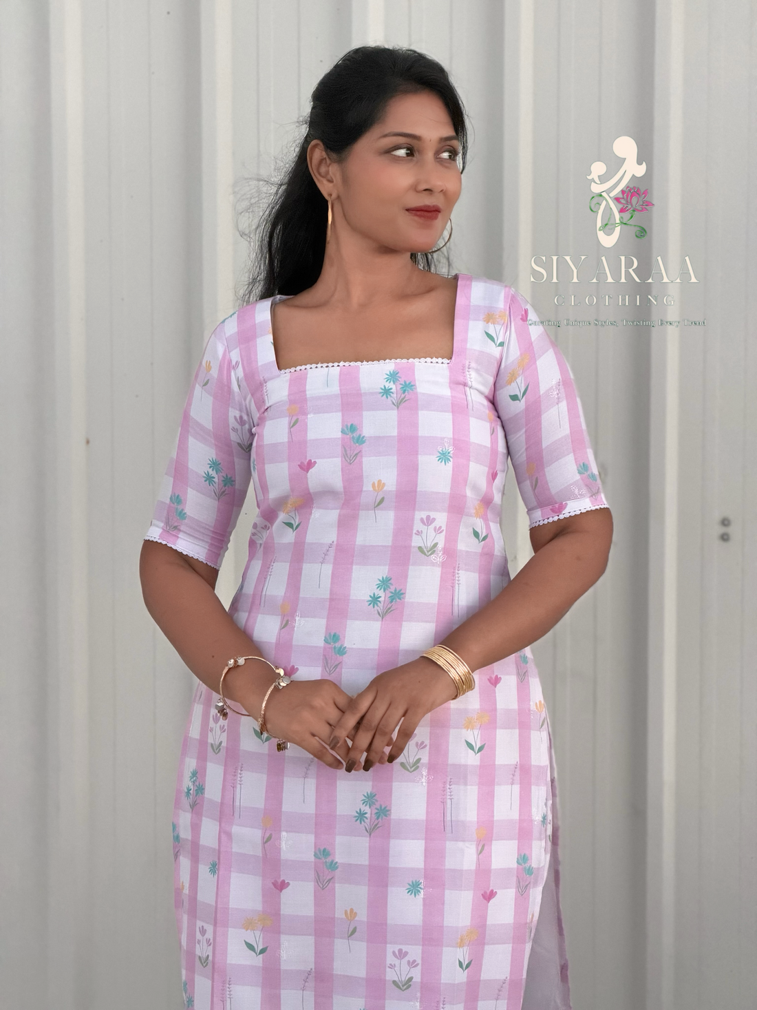 SIYA113 Pink| Zivara Cambric Cotton Co-Ord Set (Top and Pant)