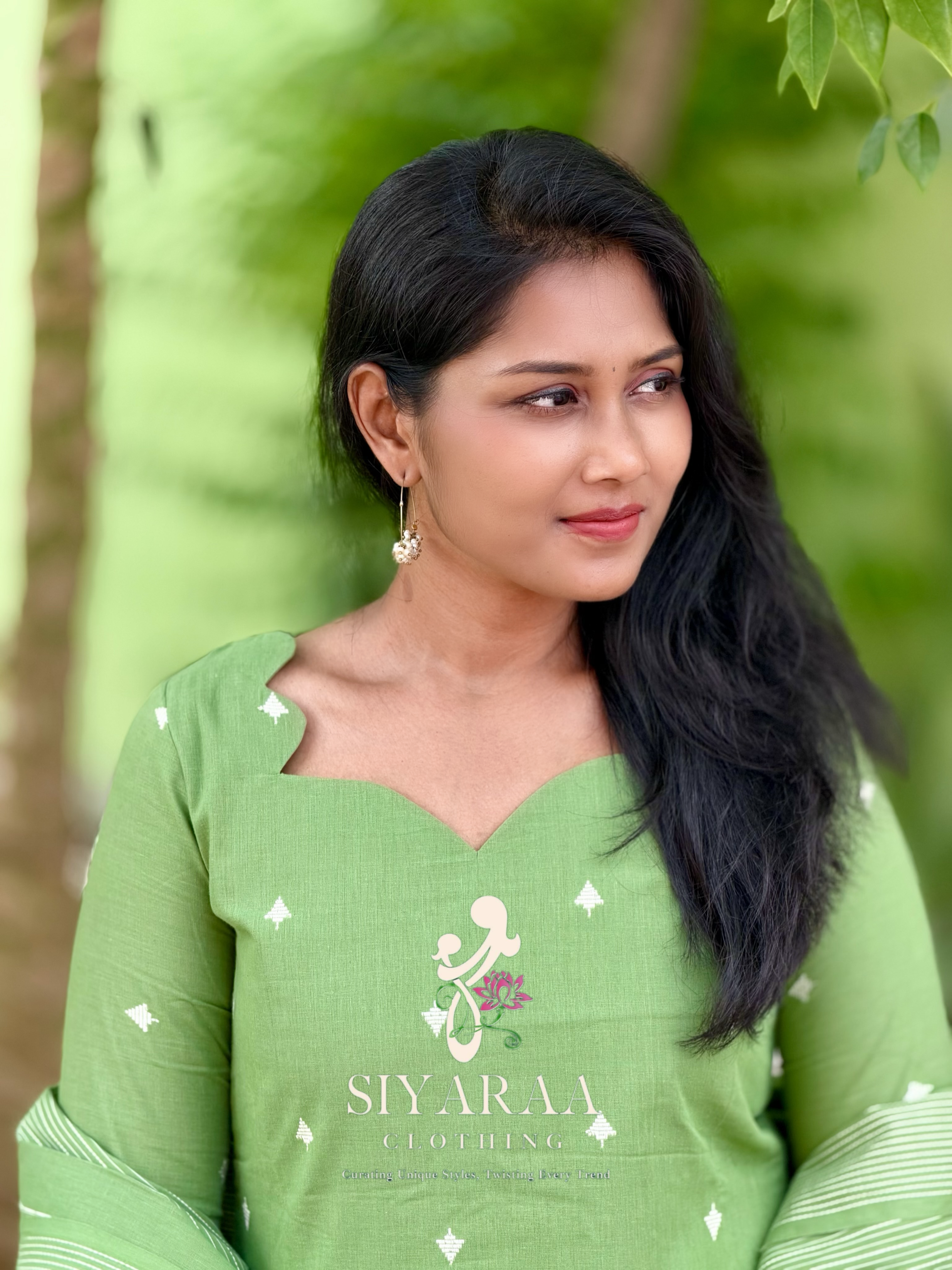 SIYA111 Green| Everyday Cotton 3-Piece Kurta Set