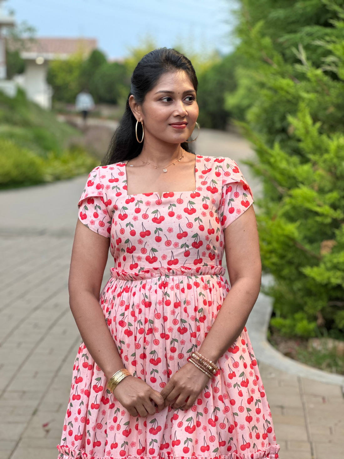 SIYA118 Pink| Mul Cotton Maxi – Women