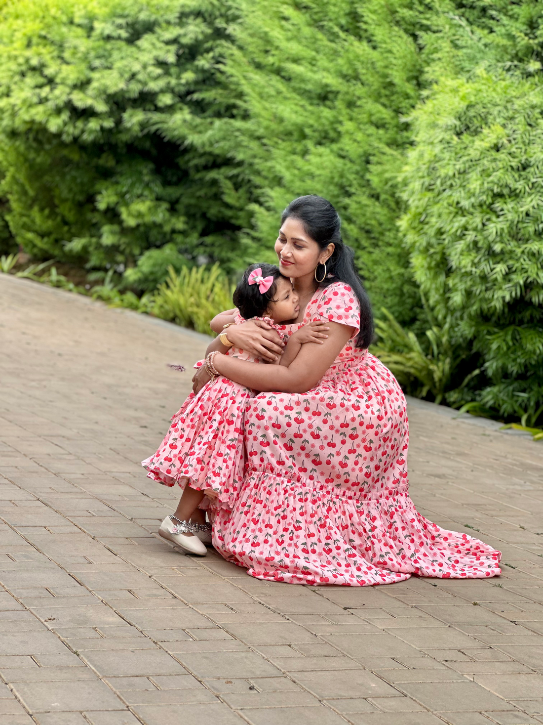 SIYA118 Pink| Mom & Daughter Mul Cotton Maxi (Combo)