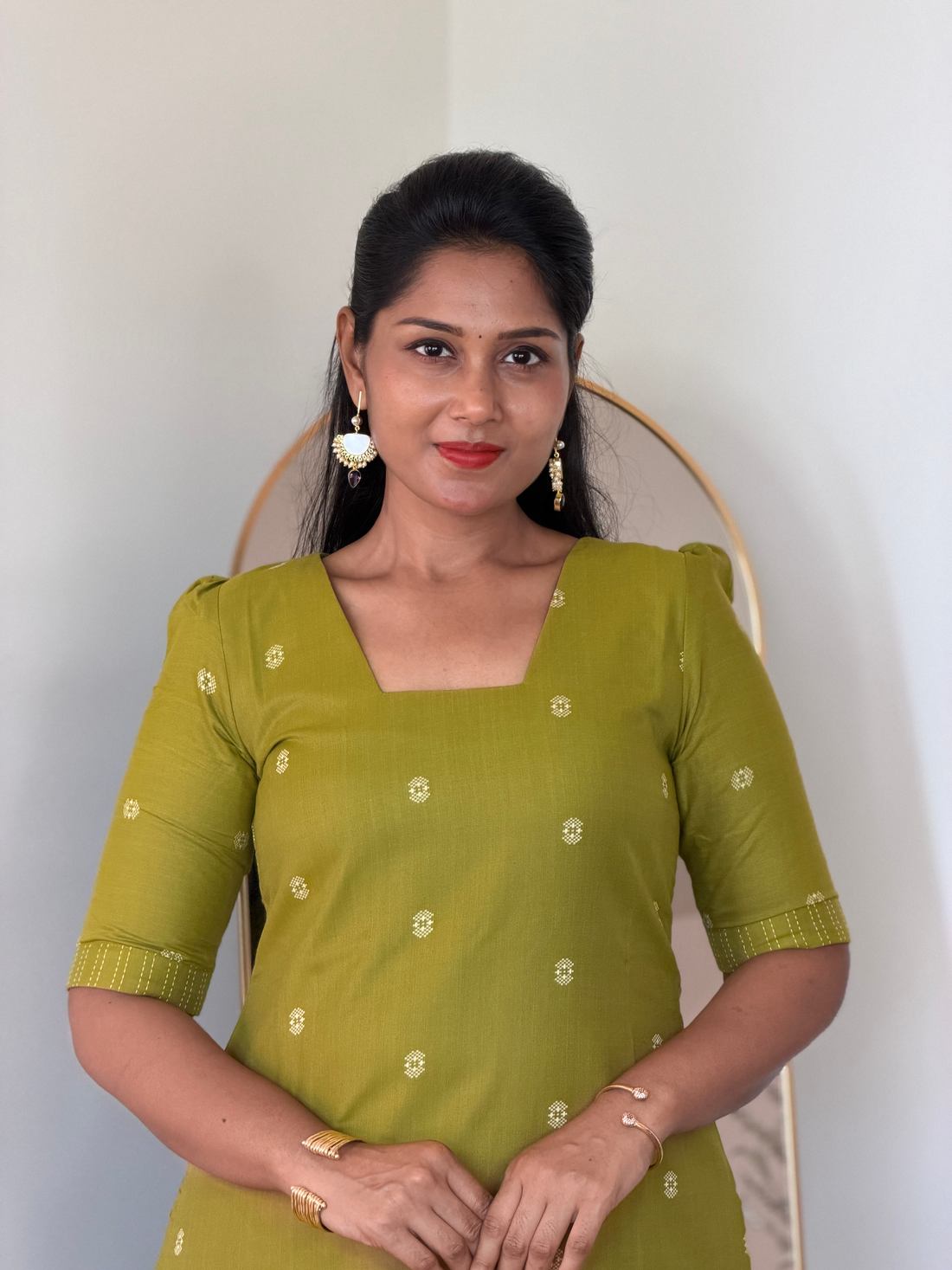 SIYA121 Green| Zivara Cotton Co-Ord Set (Top and Pant)