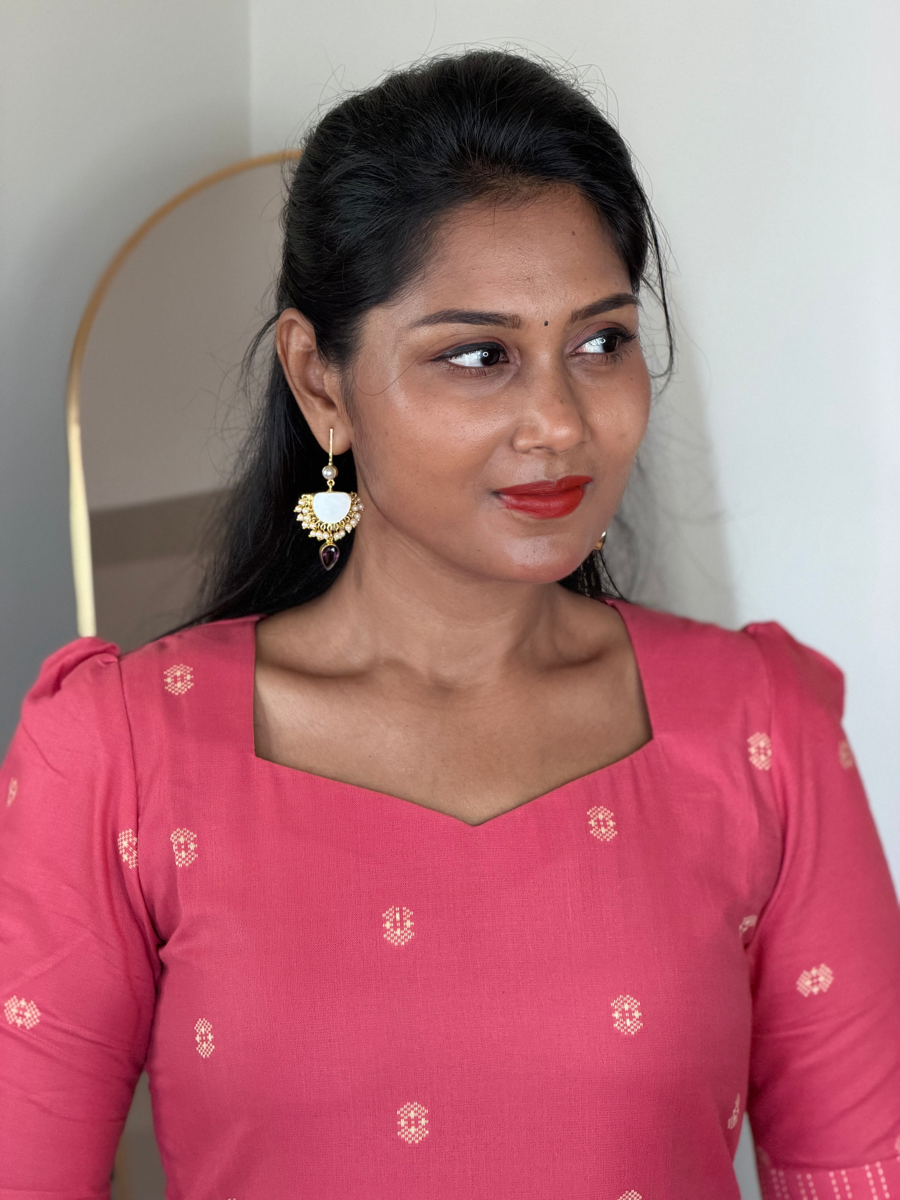 SIYA121 Peach | Zivara Cotton Co-Ord Set (Top and Pant)
