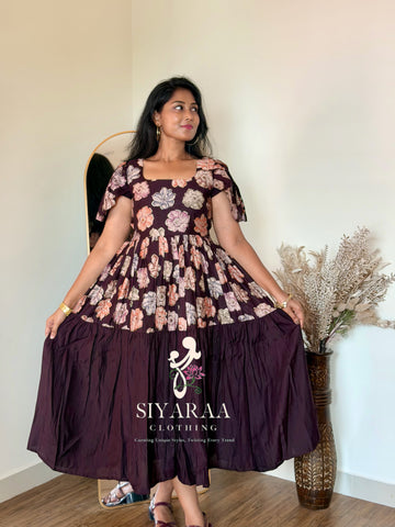 SIYA122 Brown|Miraya Premium Rayon Maxi