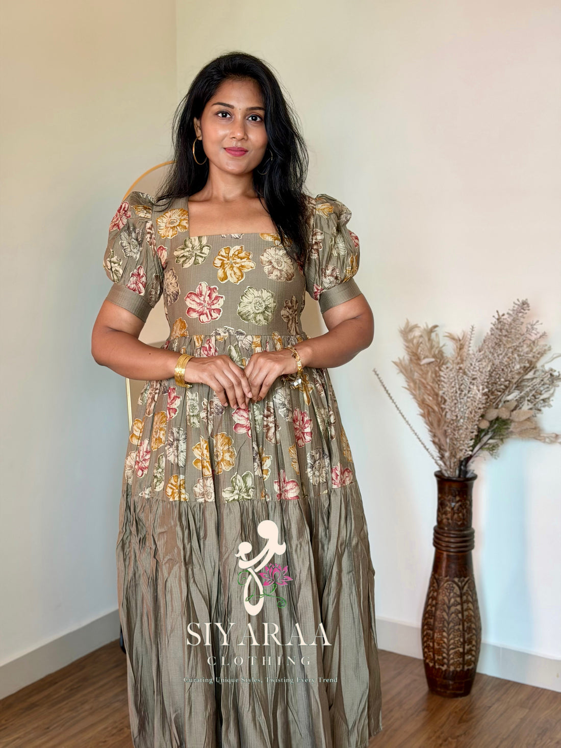 SIYA122 Beige|Miraya Premium Rayon Maxi