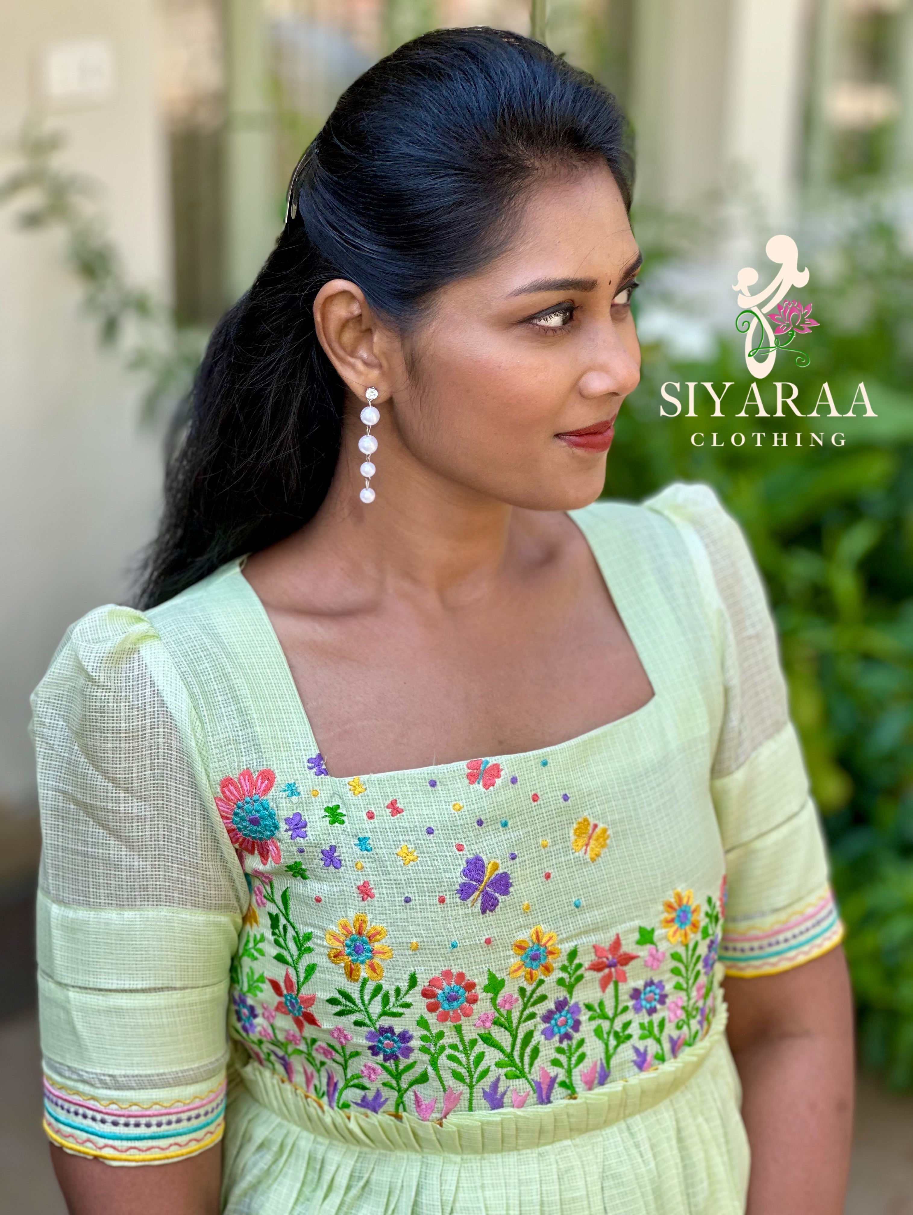 SIYA134 Green | Mom & Daughter Mul Cotton Maxi (Combo)