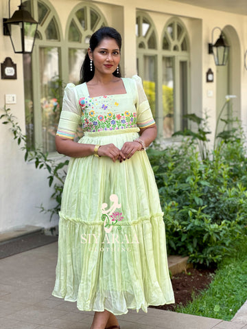 SIYA134 Green | Mul Cotton Maxi for Women