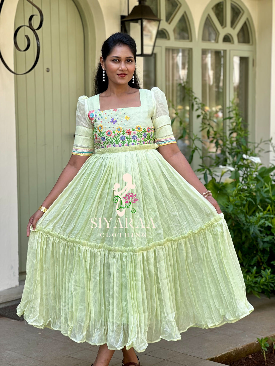 SIYA134 Green | Mul Cotton Maxi for Women