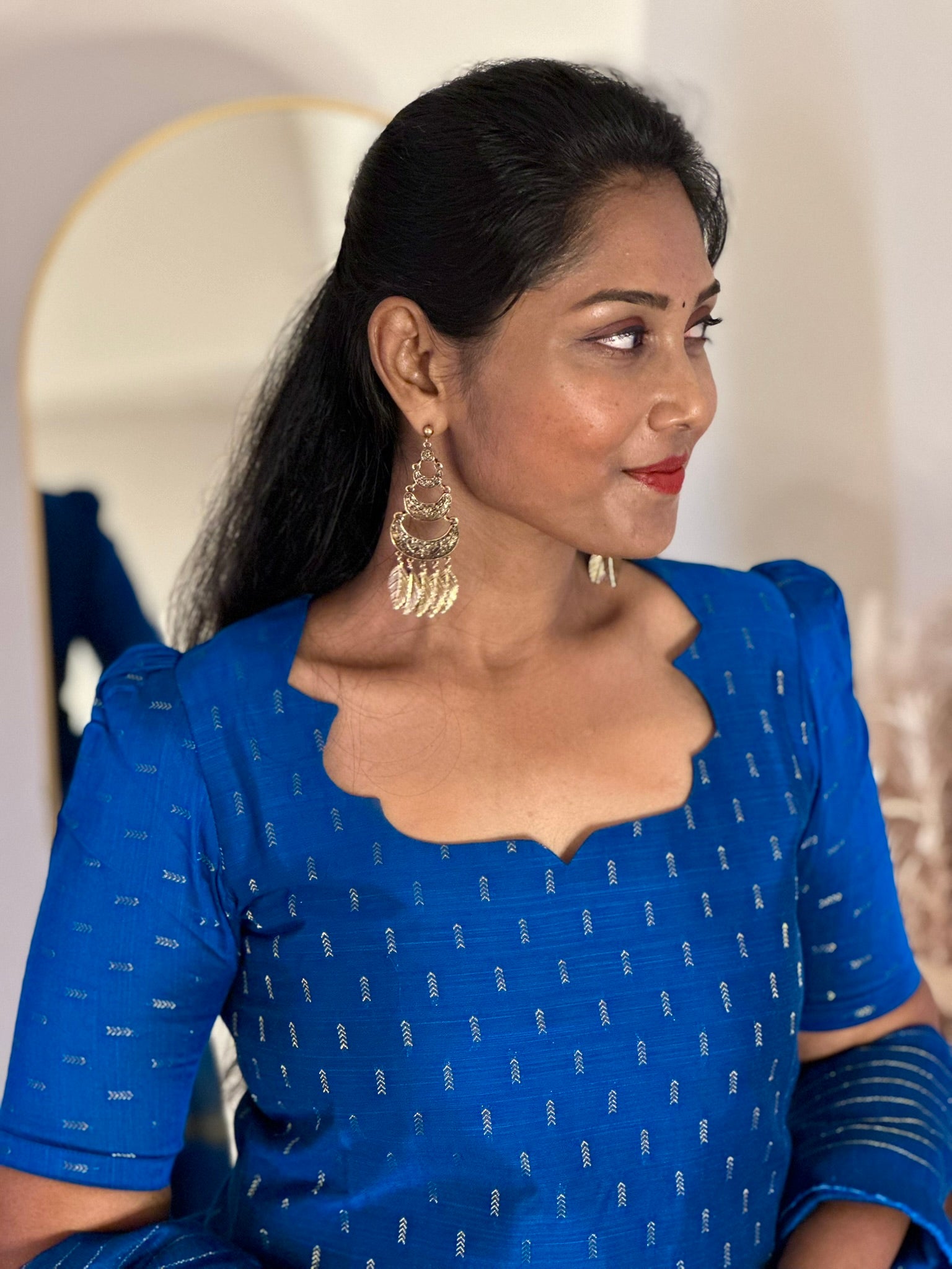 SIYA074 Blue | Ruhaya Raw Silk Kurta Set (3-Piece)