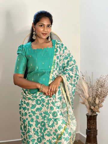 SIYA075 | Aelira Butter Silk Kurta Set (3-Piece)