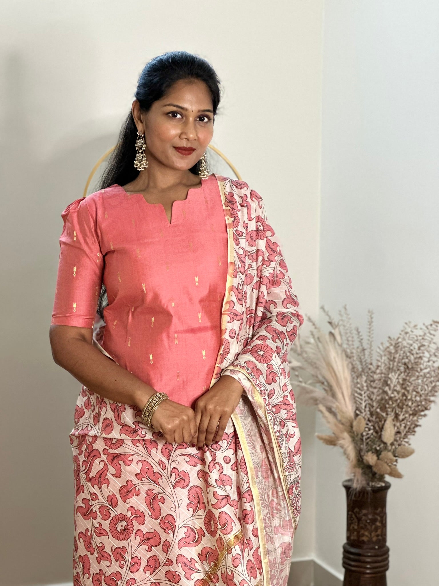 SIYA075 | Aelira Butter Silk Kurta Set (3-Piece)