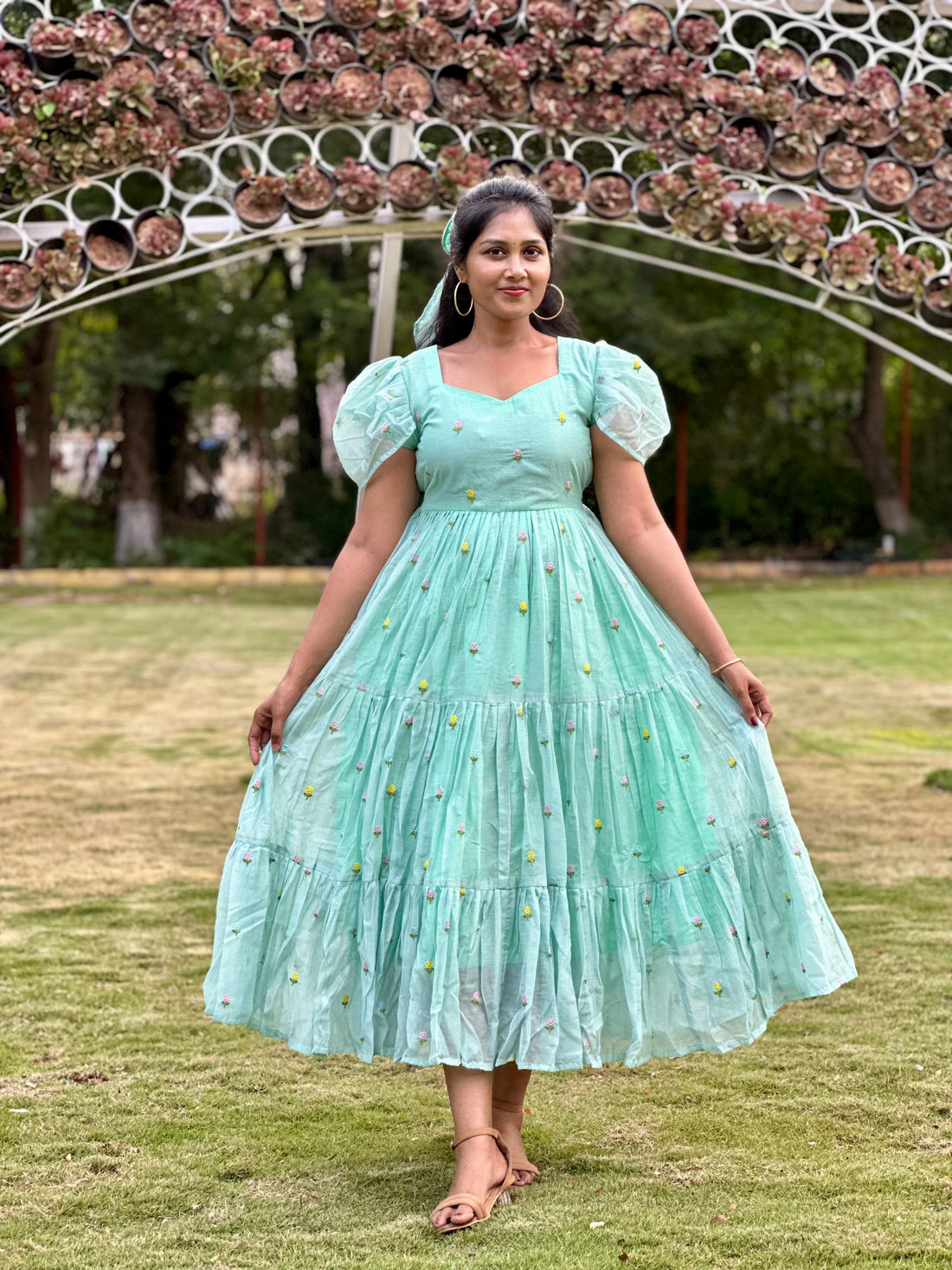 SIYA047 | Meher Mul Chanderi Frock For Women