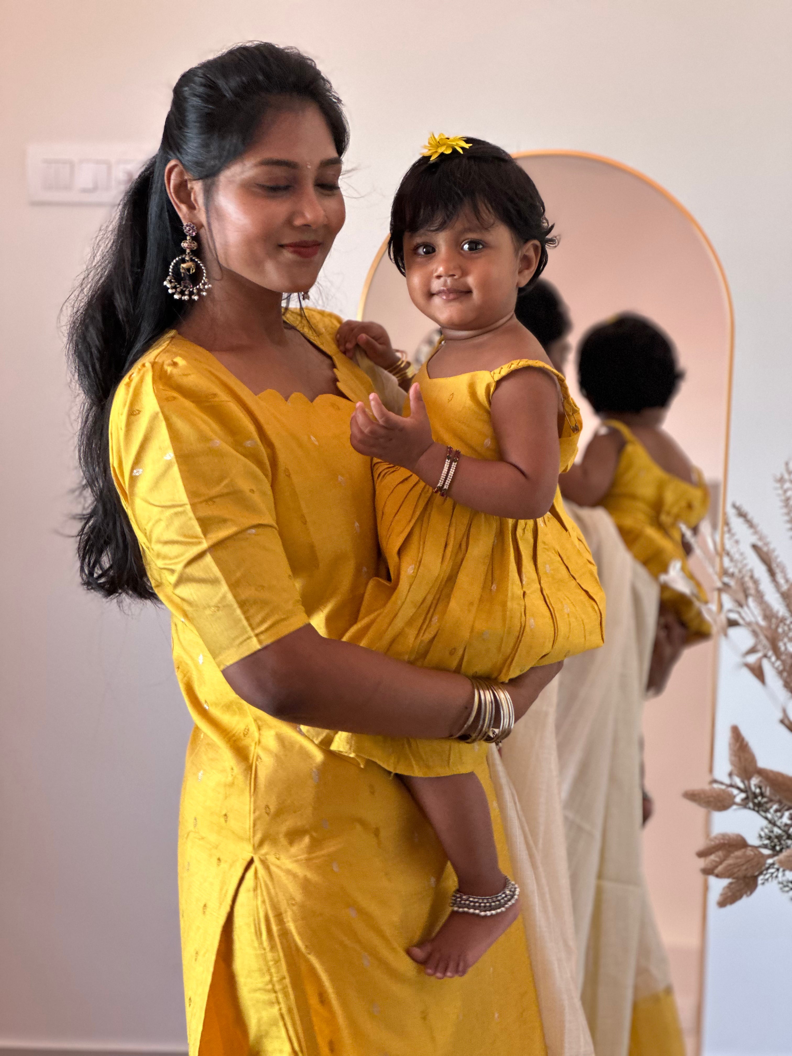 SIYA049 | Aarika Lemon Yellow Butter Silk 3-Piece Set
