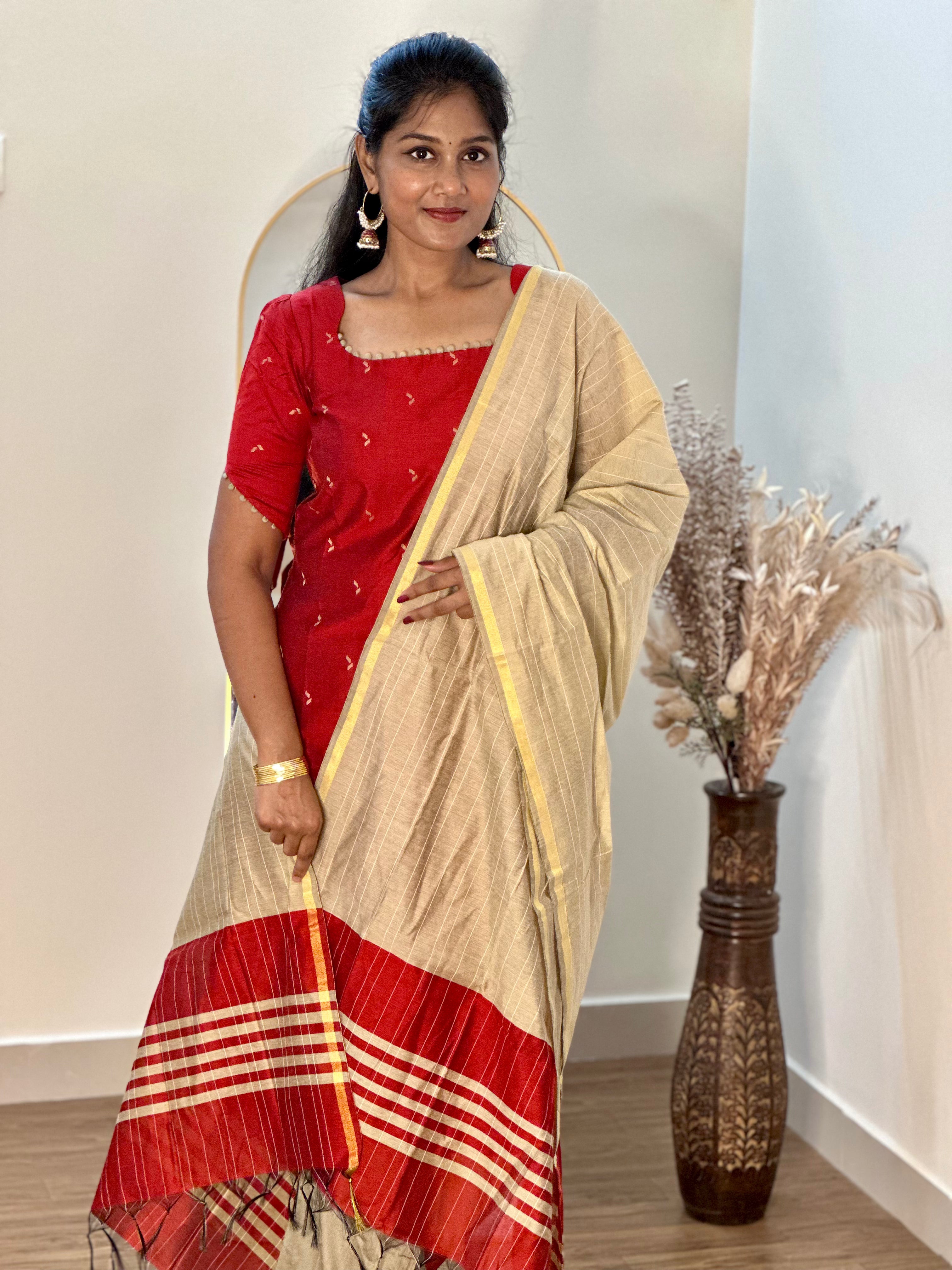 SIYA057 | Kavira Raw Silk Kurta Set (3-Piece)