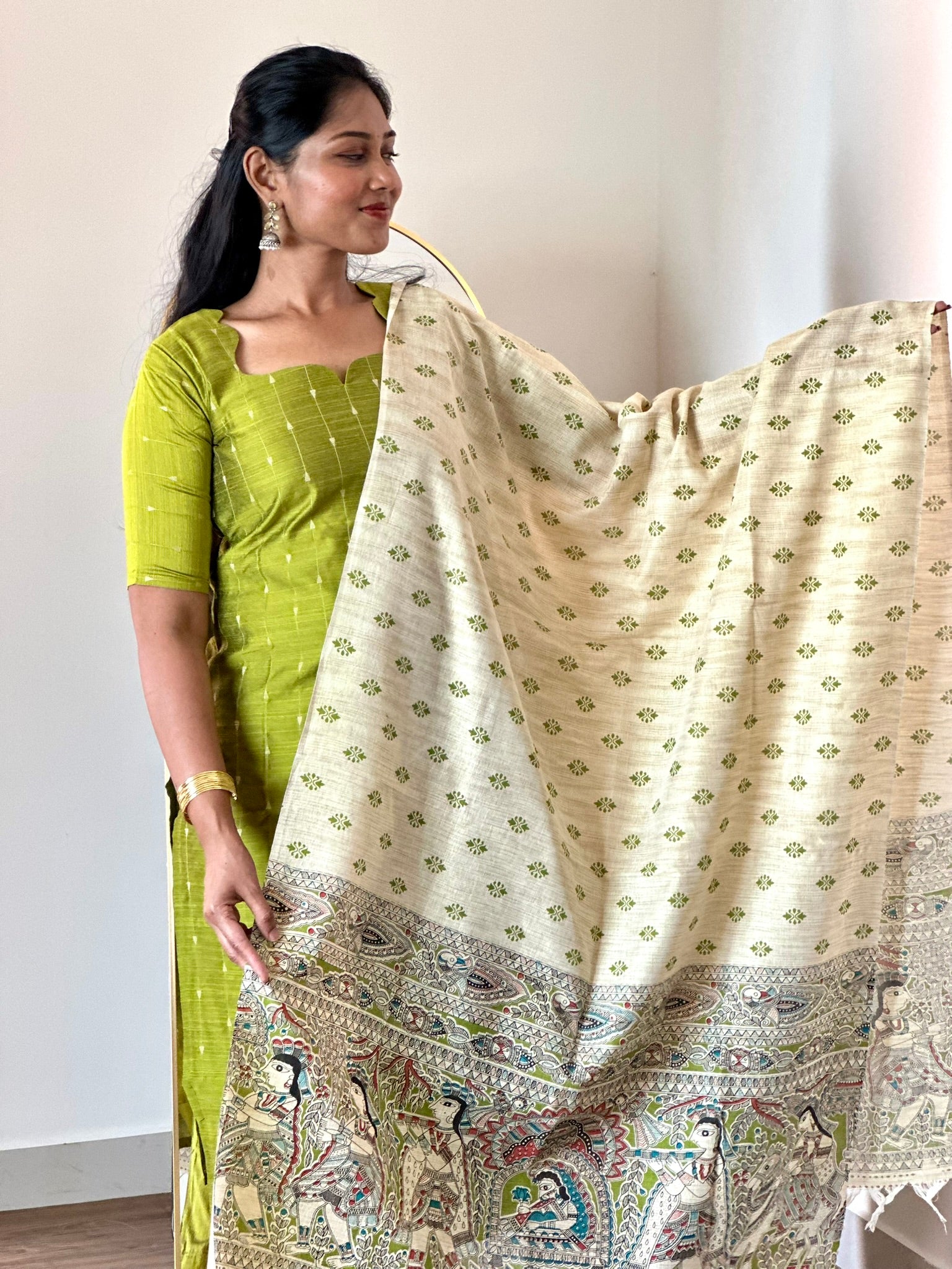 SIYA091 Green | Aira Raw Silk Kurta Set (3-Piece)