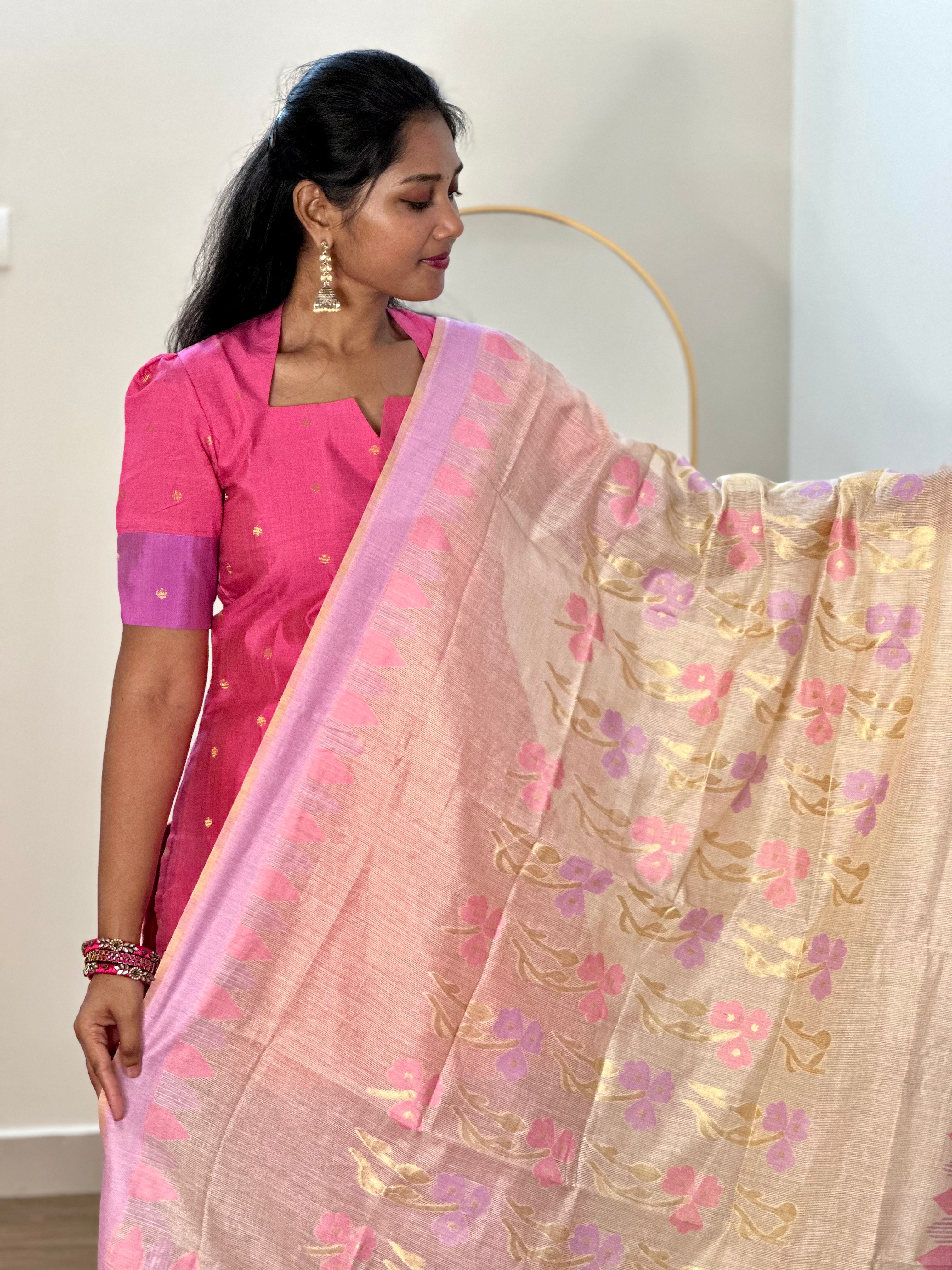 SIYA059 | Vasara Raw Silk Kurta Set with Jacquard Dupatta (3-Piece)