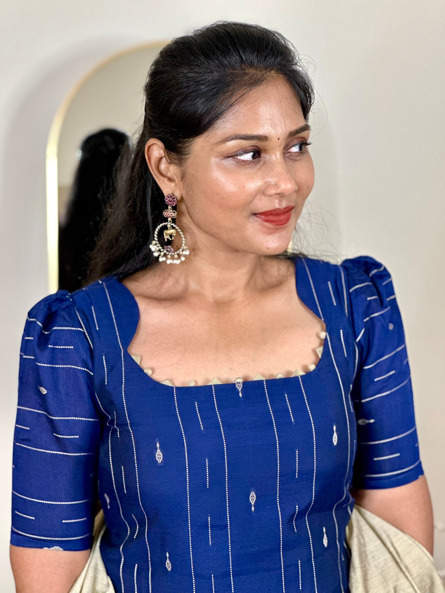 SIYA092 Blue | Aira Raw Silk Kurta Set (3-Piece)