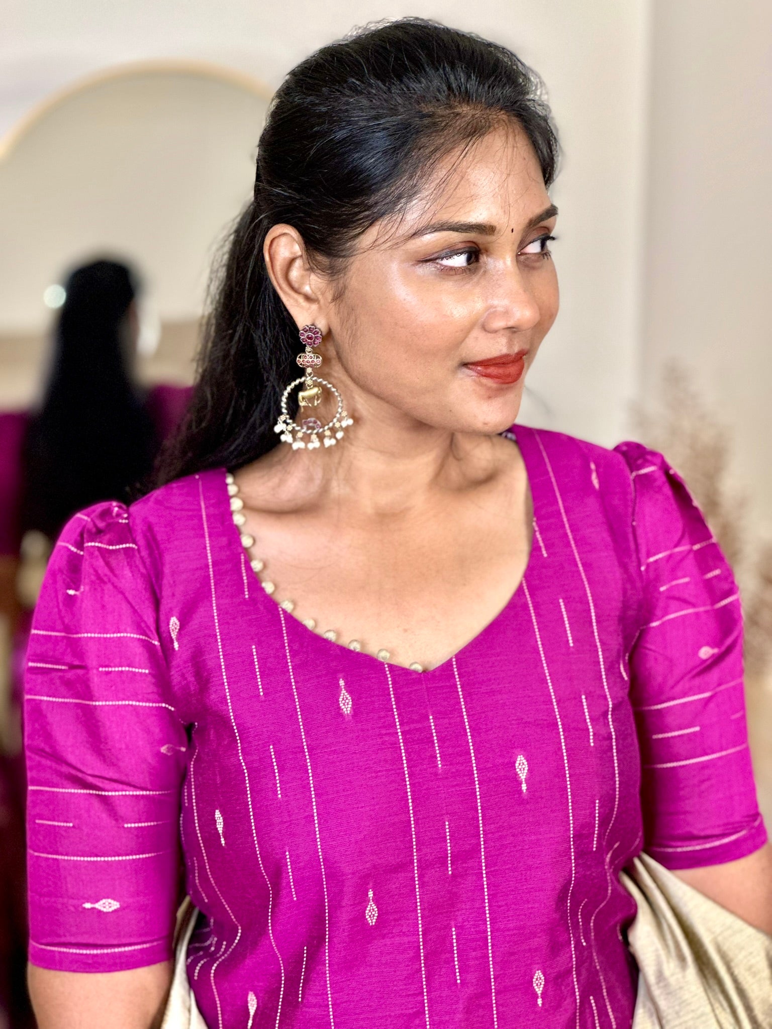 SIYA092 Purple | Aira Raw Silk Kurta Set (3-Piece)