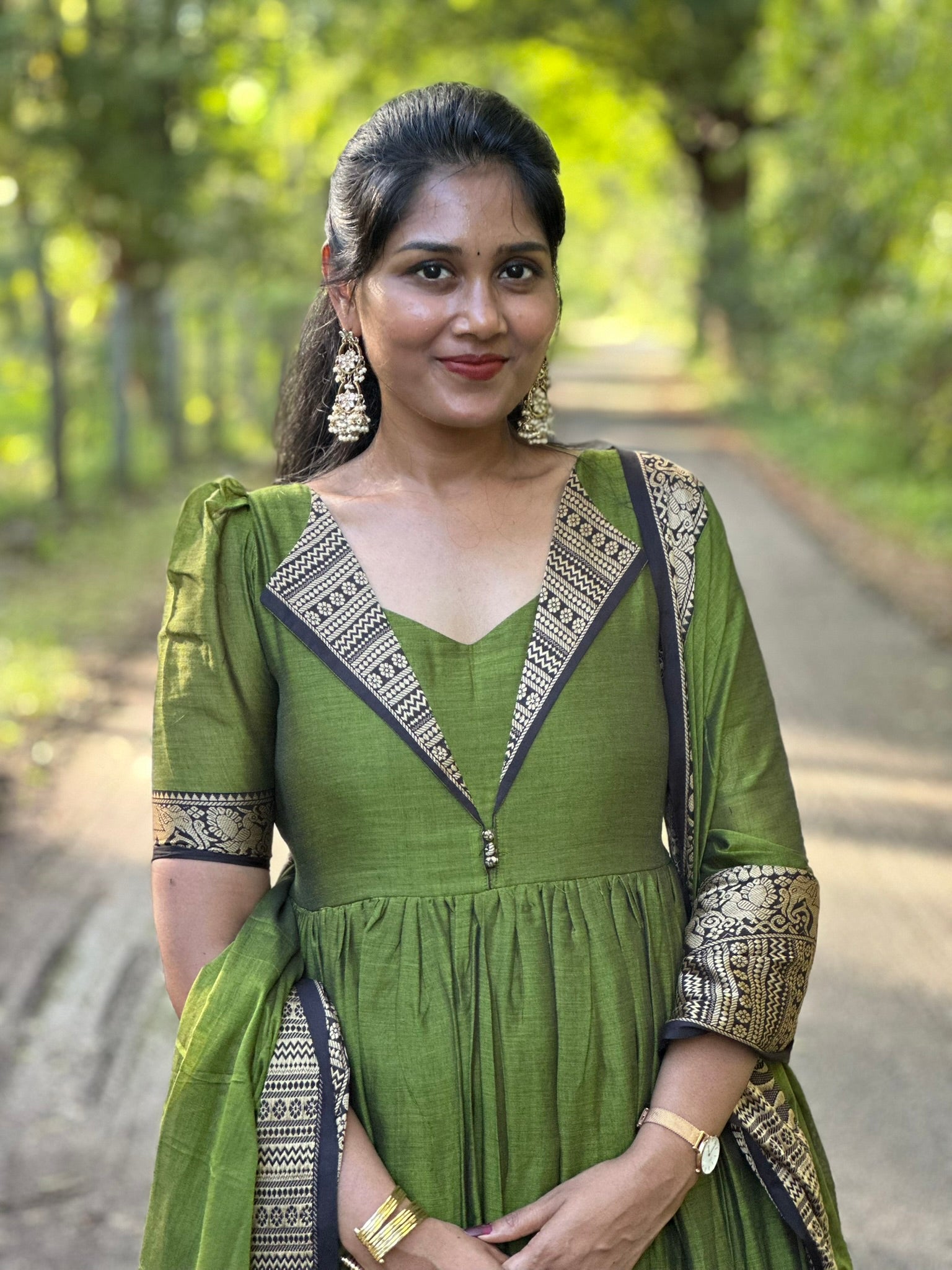 SIYA061 | Meher Handloom Cotton Gathered Anarkali
