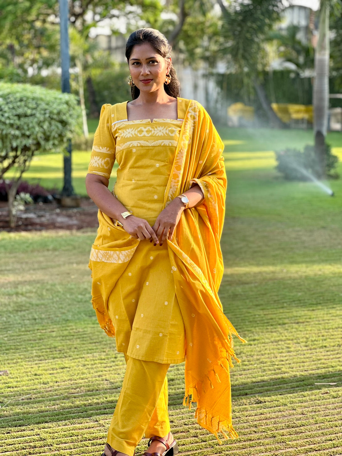 SIYA100 | Noorika Premium Jacquard Cotton Kurta Set (3 -Piece)