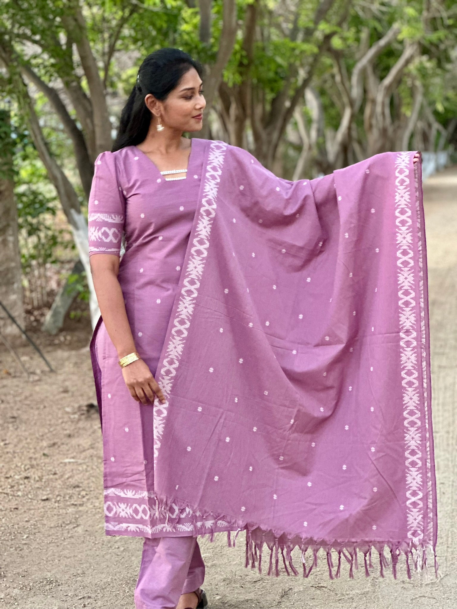 SIYA100 | Noorika Premium Jacquard Cotton Kurta Set (3 -Piece)