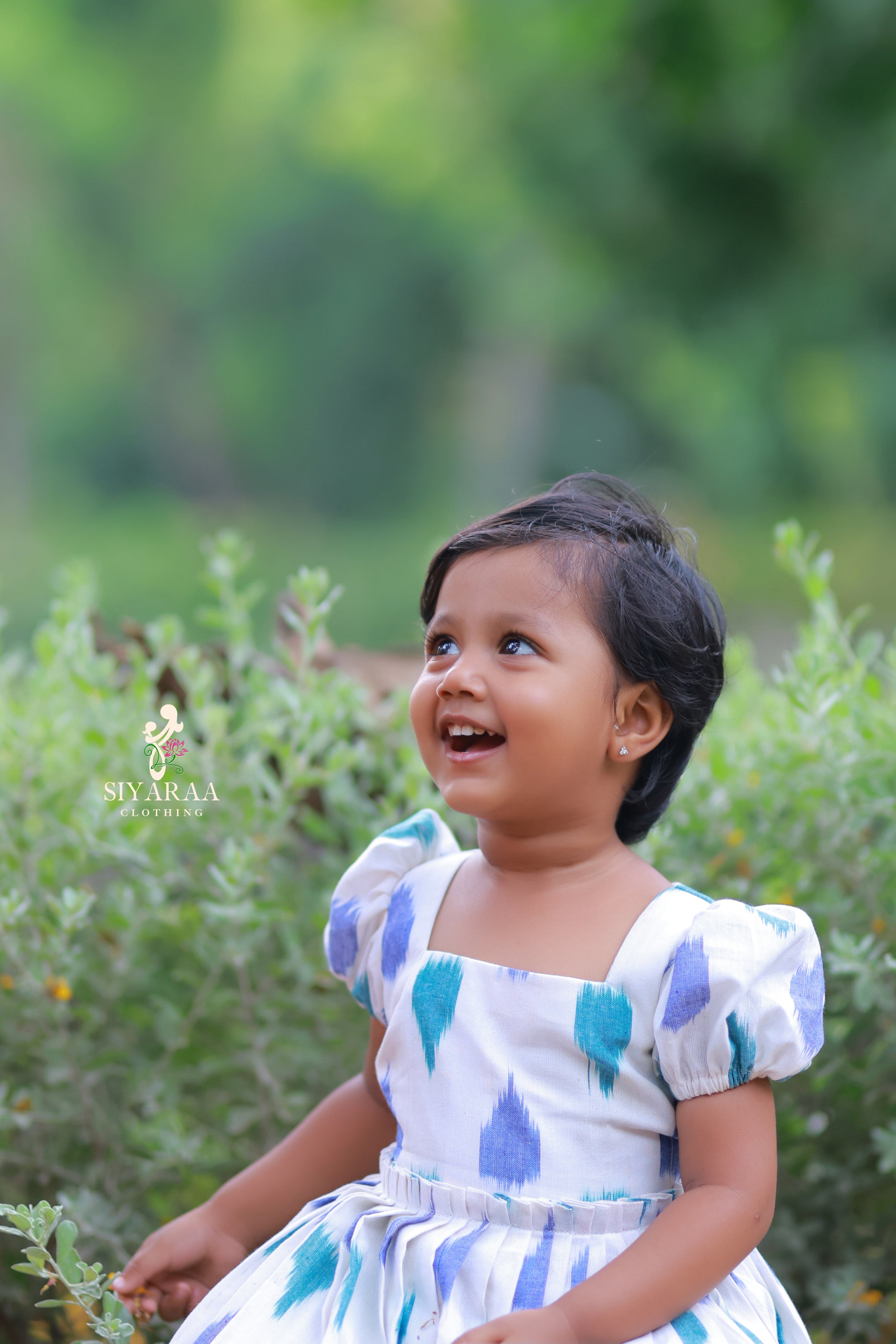 SIYA108 Blue | Ikkat Handloom Cotton Anarkali (Maxi)