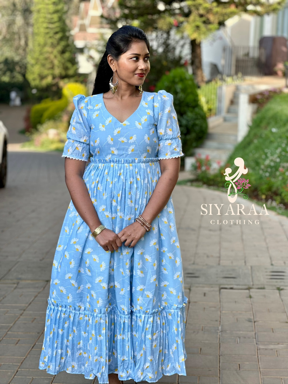 SIYA109 Blue | Mul Cotton Maxi – Women