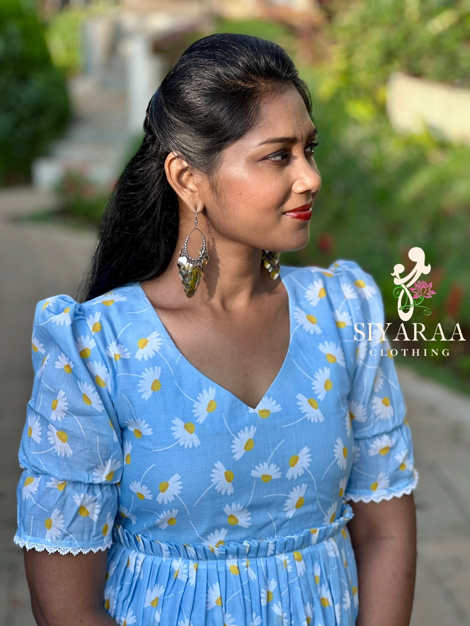 SIYA109 Blue | Mom & Daughter Mul Cotton Maxi (Combo)