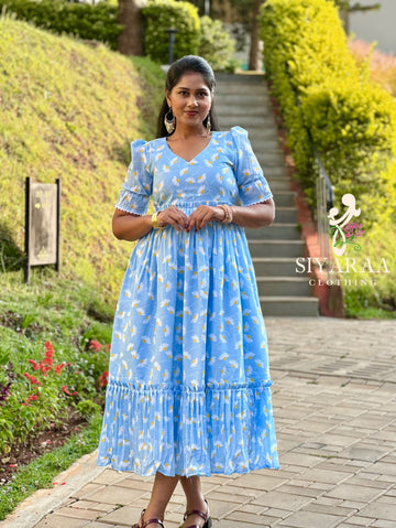 SIYA109 Blue | Mul Cotton Maxi – Women